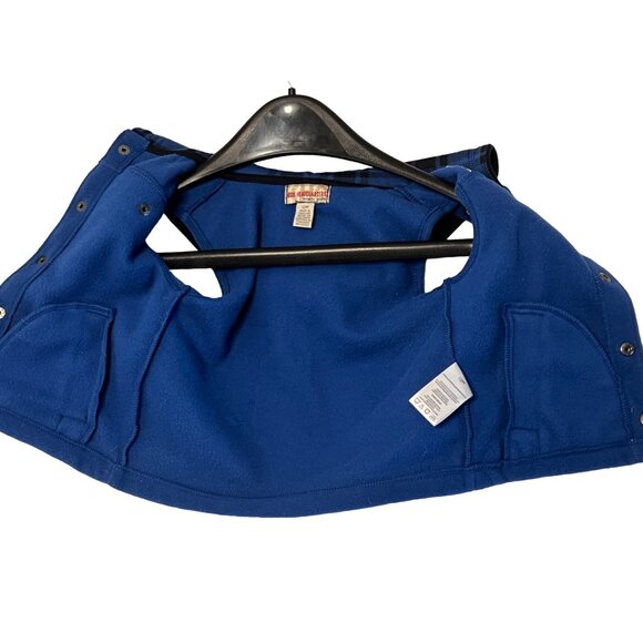 Kids Headquarters Blue Fleece Sleeveless Vest With Hood & Snap Button Front 12M - Picture 5 of 10